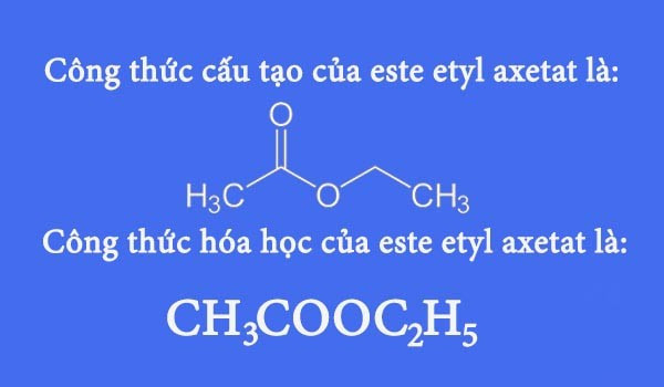 Công thức cấu tạo etyl axetat