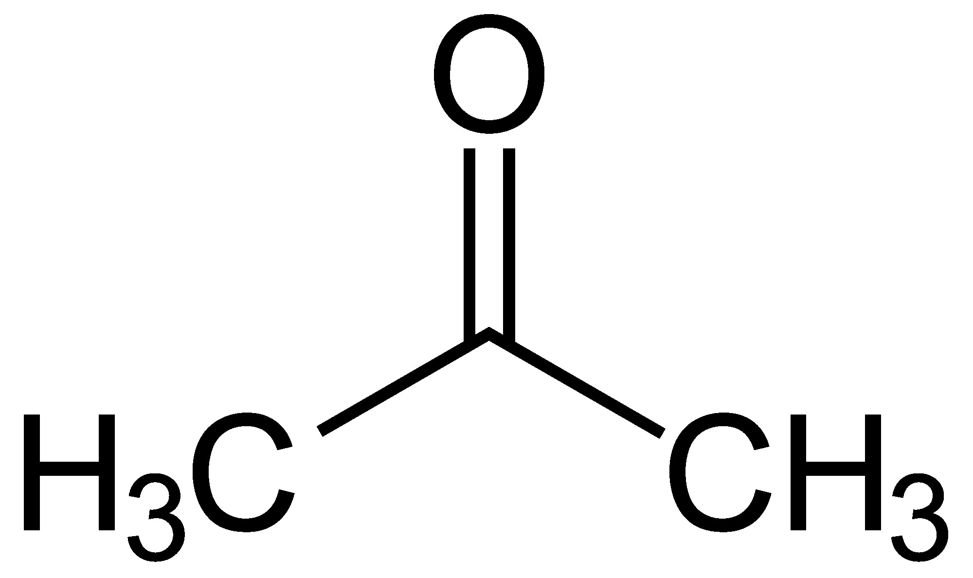 Công thức cấu tạo phân tử axeton (acetone)