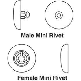 Đinh tán Mini Snap Together - Bản vẽ đường thẳng, linh kiện nhỏ làm từ Nilon 6-6