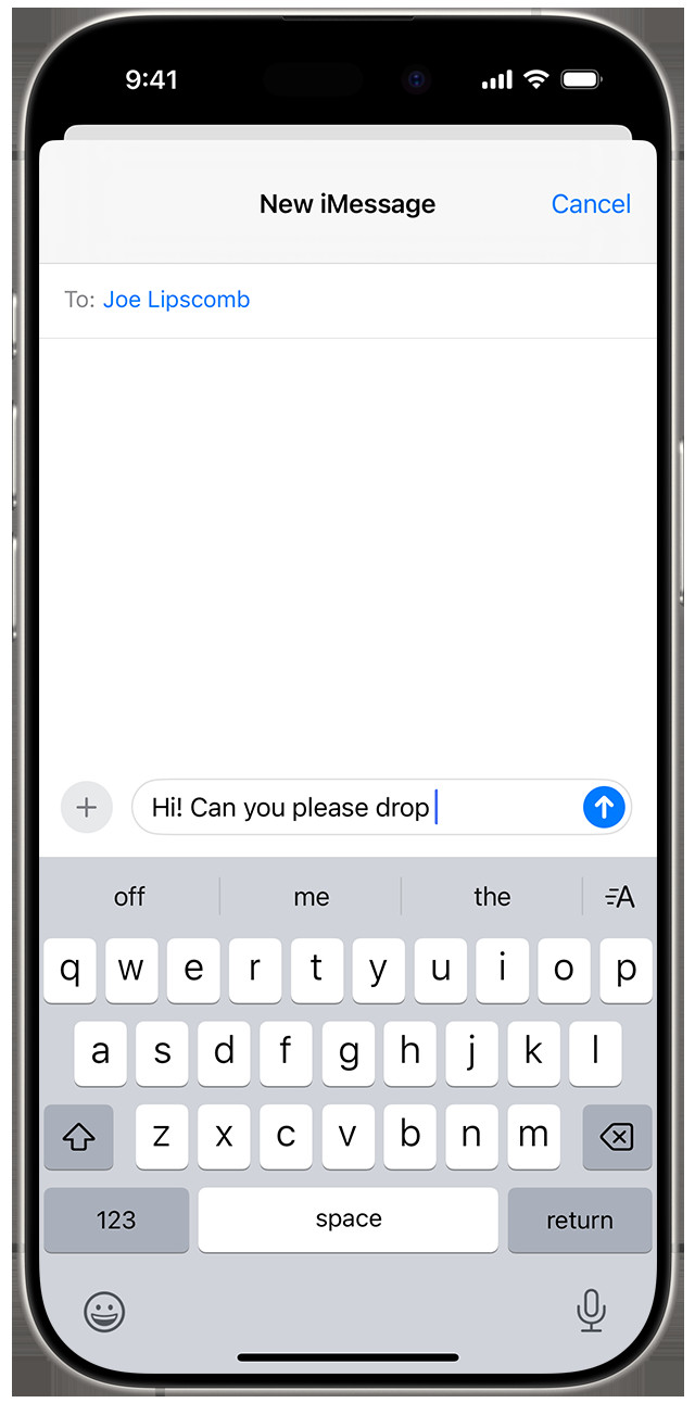 Gợi ý đoán chữ xuất hiện phía trên bàn phím iPhone khi soạn tin nhắn, giúp chọn từ hoặc cụm từ cần thiết.