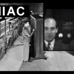 Hình ảnh ENIAC, chiếc máy tính điện tử đầu tiên, với kích thước đồ sộ và hệ thống đèn điện phức tạp
