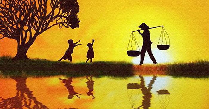 Hình ảnh mẹ ôm con thể hiện tình yêu thương vô bờ bến, kỳ quan vĩ đại nhất.