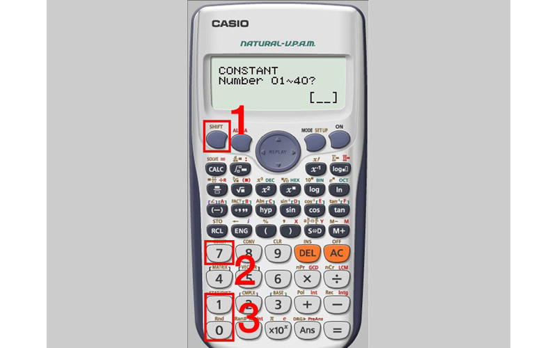 Hình ảnh minh họa chữ S hiển thị trên máy tính Casio
