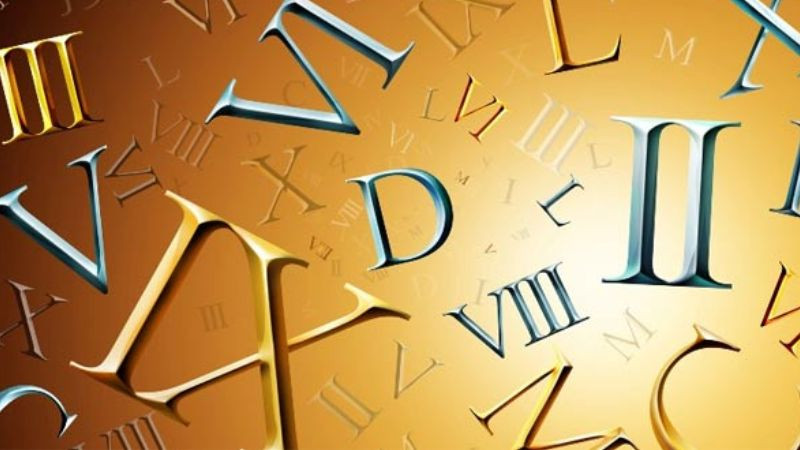 Hình ảnh minh họa hệ thống số La Mã, bảng chuyển đổi số tự nhiên sang số La Mã và ngược lại