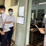 Hình ảnh minh họa kỳ thi tốt nghiệp THPT. Thí sinh tập trung làm bài thi môn Ngữ văn.