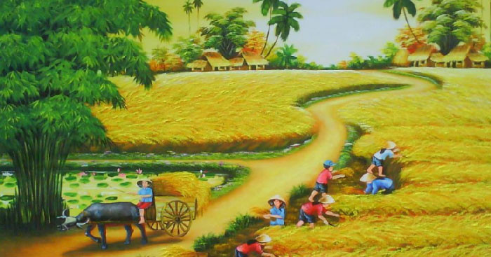 Hình ảnh minh họa một em bé đang học bài, thể hiện sự khởi đầu của hành trình học vấn và tình yêu quê hương