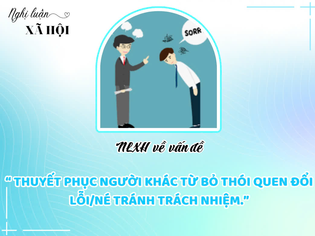 Hình ảnh minh họa một người đang chỉ tay đổ lỗi cho người khác, thể hiện hành vi trốn tránh trách nhiệm và quy chụp sai lầm lên người khác.