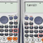 Hướng dẫn bước 1 tính COT trên máy tính Casio FX 570VN PLUS, nhấn phím tan và nhập góc