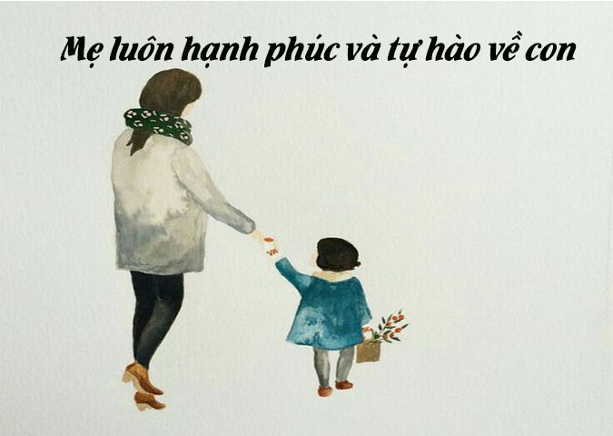 Mẹ đang gắp thức ăn cho con, thể hiện sự quan tâm chăm sóc và hy sinh