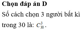 Minh họa cách tính tổ hợp để chọn người đi công tác