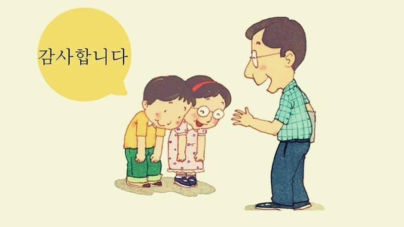 Người Hàn Quốc cúi chào thể hiện sự biết ơn