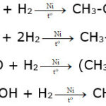 Phản ứng hydro hóa các chất hữu cơ với xúc tác Ni và nhiệt độ