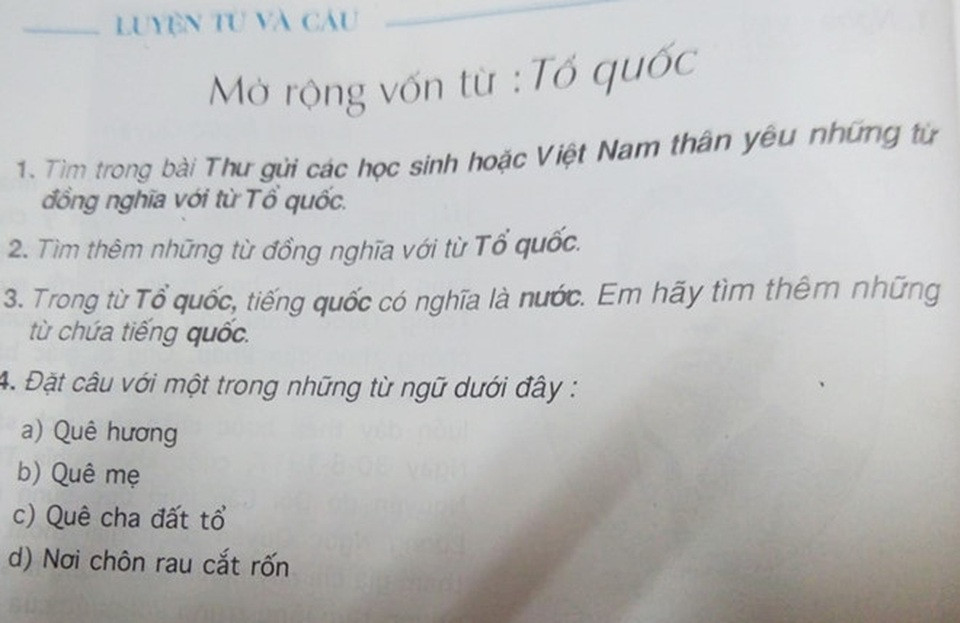 Sách giáo khoa Tiếng Việt lớp 5 với thành ngữ "Nơi chôn rau cắt rốn", ví dụ về cách sử dụng thành ngữ trong giảng dạy ngôn ngữ.