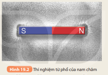 Từ phổ của nam châm thẳng được tạo bởi mạt sắt, cho thấy hình ảnh trực quan về sự phân bố từ trường.